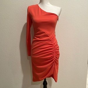 One Shoulder Pink / Coral Dress